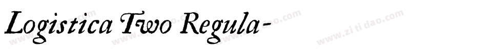 Logistica Two Regula字体转换